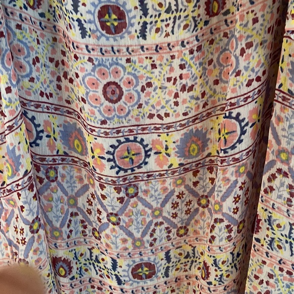 NWOT Beautiful Multi Color Beach Cover up Dress, Cold Shoulder Size M - Picture 6 of 7